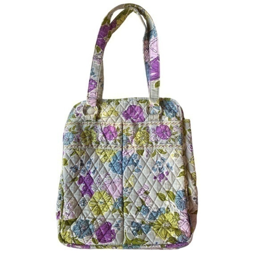 Vera Bradley Quilted Tote Shoulder Bag in Floral Retired 2012 Watercolor